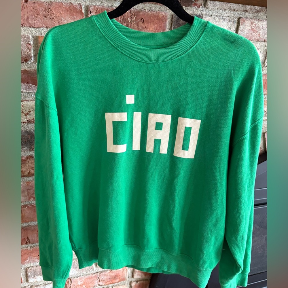 Clare V Green 'Ciao' Sweater